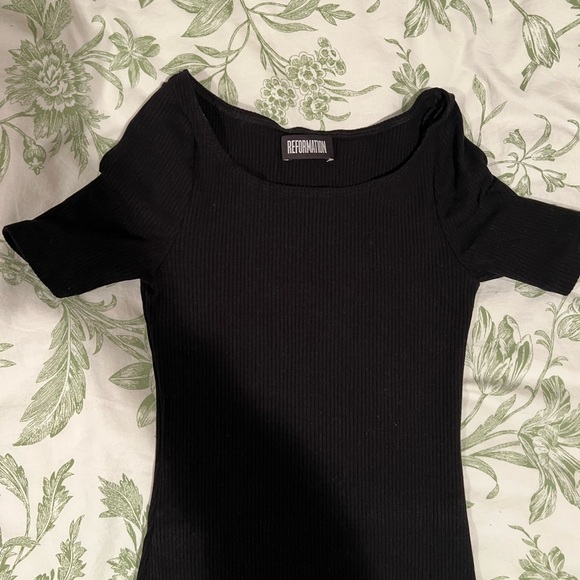 Reformation Black Mini Dress - Picture 4 of 5